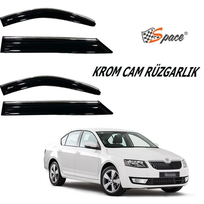 Krom Cam Rüzgarlığı Skoda Octavia 2014-2020/ Caru421