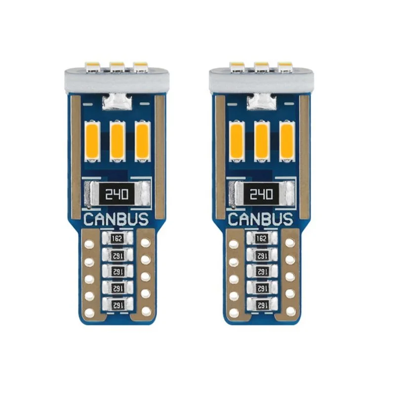 Dekoratif Led Ampul T10-15Smd 4014 Canbus 12V Çift Turuncu / Laam863