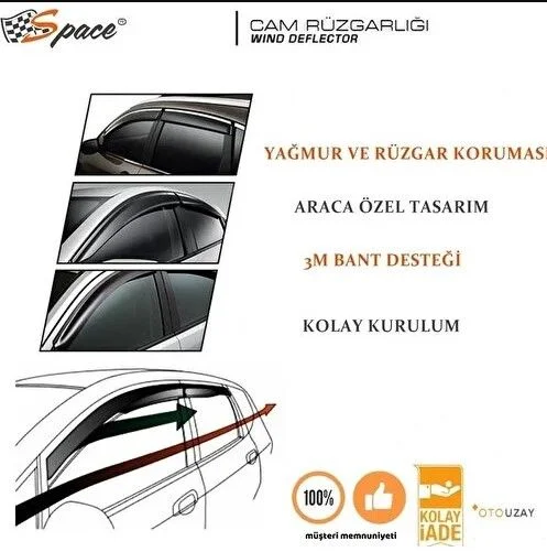 Cam Rüzgarlığı 1.2Mm Seat/Ibiza 2009-2014 4'Lü Set / Caru371
