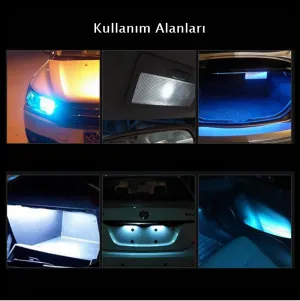 Dekoratif Led Ampul T10-2X5 Smd Beyaz 12V118-1-12 - Görsel 2