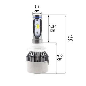 Space Led Far Ampulü Çift Renk Sarı/Beyaz H4-36W-4800LM-12V / LAAM492-1 - Görsel 5