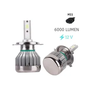 Led Far Ampulü H11-3500Lmx2-30W-12V Buz Mavisi / Laam705 thumb 1