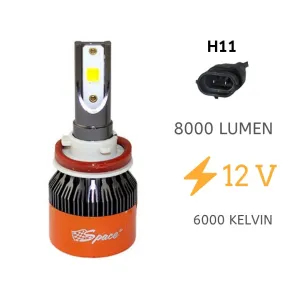 Led Far Ampulü Beyaz 48W 12V 8000Lm H11 / Laam92 thumb 2