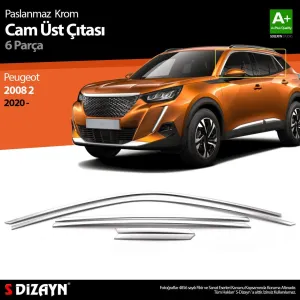 S-Dizayn Peugeot 2008 2 Krom Cam Üst Çıtası 6 Prç 2020-2023Araca &Ouml;zel Krom Aksesuar&Uuml;r&uuml;n &Ouml;zellikleri:Krom &uuml;r&uuml;nler ara&ccedil; &uuml