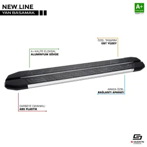 Fiat Doblo 2 Newline Krom Yan Basamak 193 Cm 2010-2022 A+ Kalite