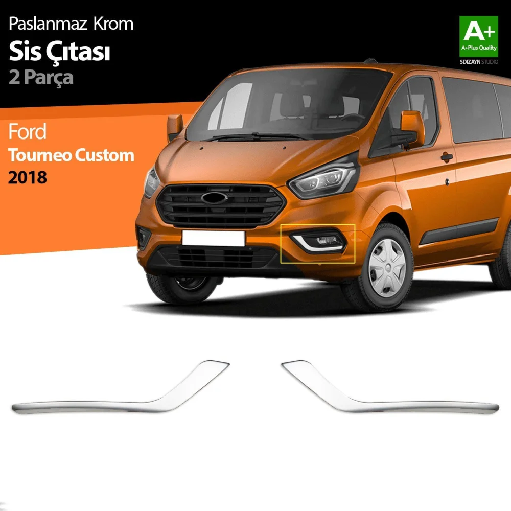 Ford Tourneo Uyumlu Custom Krom Sis Çıtası 2 Parça 2018 Üzeri