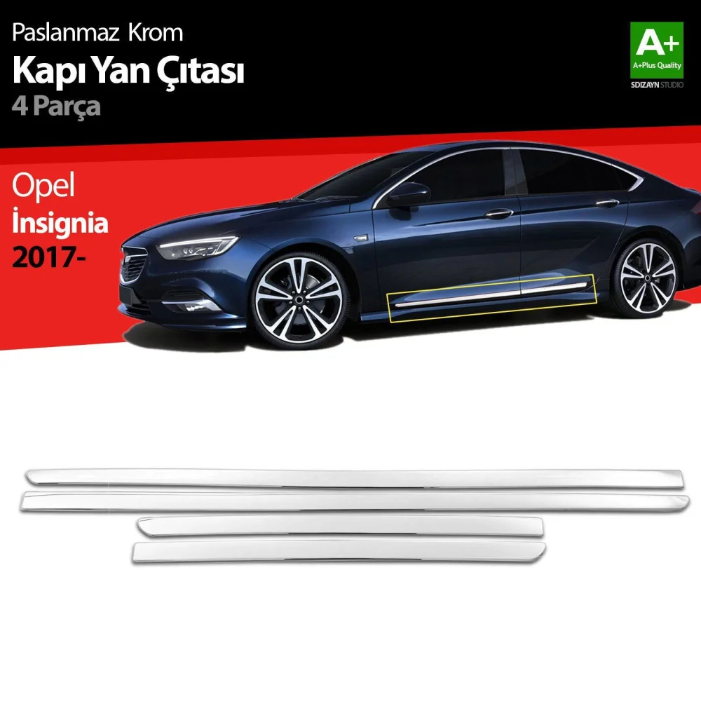 Drs Tuning Opel İnsignia Krom Kapı Yan Çıtası 4 Prç 2017-2022
