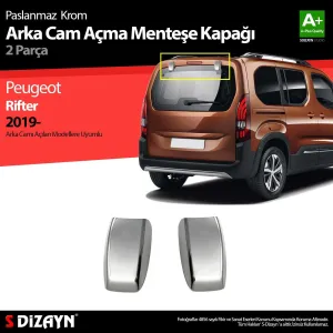 S-Dizayn Peugeot Rifter Krom Arka Cam Açma Menteşe Kapağı 2 Prç 2019 ÜzeriAraca &Ouml;zel Krom Aksesuar&Uuml;r&uuml;n &Ouml;zellikleri:Krom &uuml;r&uuml;nler ar
