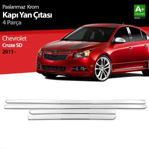 S-Dizayn Chevrolet Cruze SD Krom Kapı Yan Çıtası 2011-2019Not: Kapı &Ccedil;ıtası bulunmayan ara&ccedil;larda, yan kapı b&ouml;l&uuml;mlerine aracın kaportasına