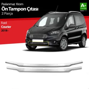 Ford Courier B460 Fl/B460 Krom Ön Tampon Çıtası 2 Prç. 2018-2022