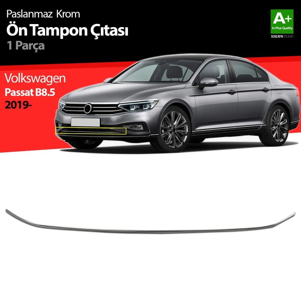 Drs Tuning VW Passat B8.5 Krom Ön Tampon Çıtası 2019-2023