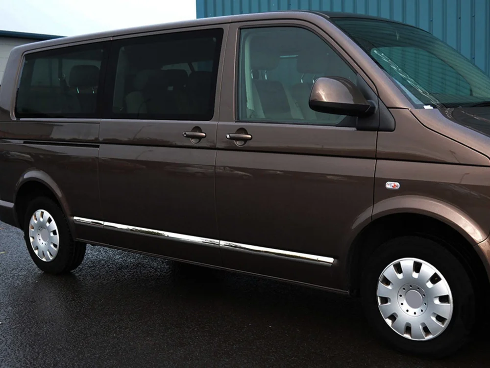 Volkswagen T5 Uyumlu Transporter Krom Yan Kapı Çıtası 7 Parça. (U.Ş) 2010 Üzeri