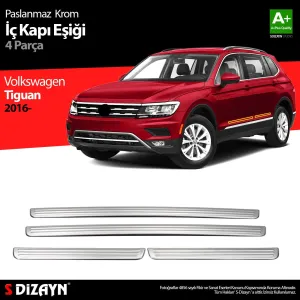 S-Dizayn VW Tiguan Krom İç Kapı Eşiği 4 Prç. 2016-2024Araca &Ouml;zel Krom Aksesuar&Uuml;r&uuml;n &Ouml;zellikleri:Krom &uuml;r&uuml;nler ara&ccedil; &uuml;zeri