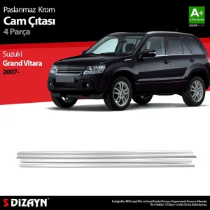 S-Dizayn Suzuki Grand Vitara Krom Cam Çıtası 4 Prç. 2007-2014Araca &Ouml;zel Krom Aksesuar&Uuml;r&uuml;n &Ouml;zellikleri:Krom &uuml;r&uuml;nler ara&ccedil; &uu