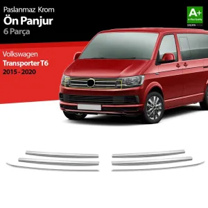 S-Dizayn VW T6 Transporter Krom Ön Panjur 6 Prç. 2015-2020Araca &Ouml;zel Krom Aksesuar&Uuml;r&uuml;n &Ouml;zellikleri:Krom &uuml;r&uuml;nler ara&ccedil; &uuml;