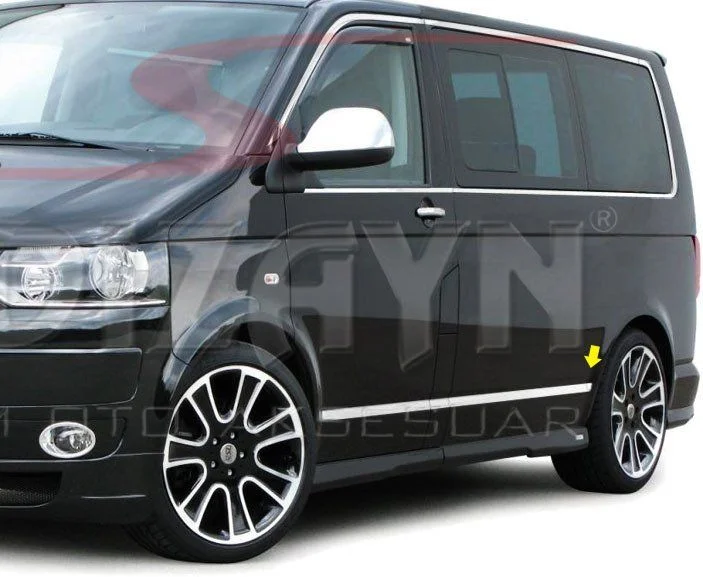 Drs Tuning VW T6 Transporter Krom Yan Kapı Çıtası 5 Prç. (K.Şasi) 2015-2019