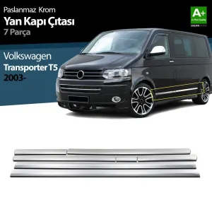 Drs Tuning Vw T5 Transporter Krom Yan Kapı Çıtası 7 Prç 2003-2010 (U.ş)