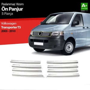 S-Dizayn VW T5 Transporter Krom Ön Panjur 8 Prç 2003-2010Araca &Ouml;zel Krom Aksesuar&Uuml;r&uuml;n &Ouml;zellikleri:Krom &uuml;r&uuml;nler ara&ccedil; &uuml;z