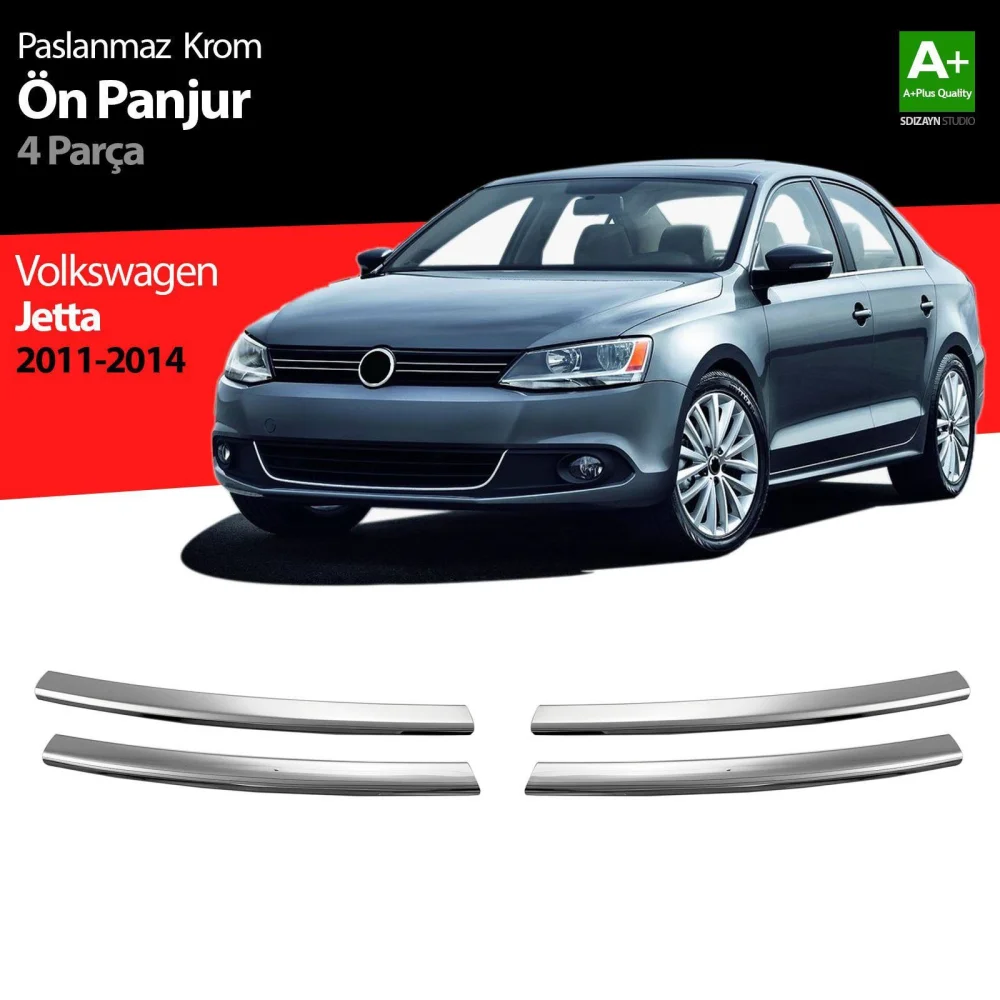 Drs Tuning VW Jetta Krom Ön Panjur 4 Prç. 2011-2014