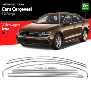 S-Dizayn VW Jetta Krom Cam Çerçeve Seti 12 Prç. 2011-2019 A+ KaliteAraca &Ouml;zel Krom Aksesuar&Uuml;r&uuml;n &Ouml;zellikleri:Krom &uuml;r&uuml;nler ara&ccedi