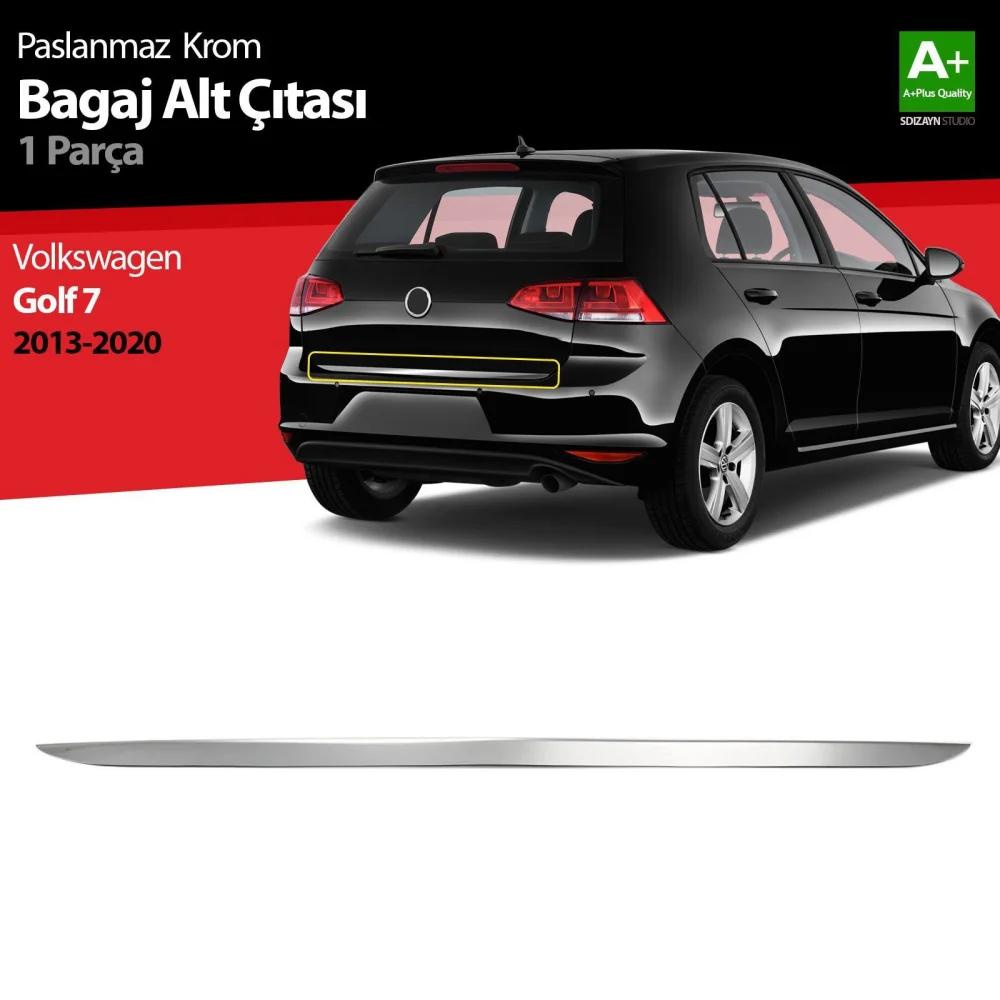 Drs Tuning VW Golf 7 Krom Bagaj Alt Çıta 2013-2020