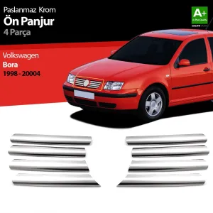 S-Dizayn VW Bora Krom Ön Panjur 8 Prç 1998-2004Araca &Ouml;zel Krom Aksesuar&Uuml;r&uuml;n &Ouml;zellikleri:Krom &uuml;r&uuml;nler ara&ccedil; &uuml;zerinde uyg