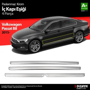 S-Dizayn VW Passat B8 Krom İç Kapı Eşiği 4 Parça 2015-2019Araca &Ouml;zel Krom Aksesuar&Uuml;r&uuml;n &Ouml;zellikleri:Krom &uuml;r&uuml;nler ara&ccedil; &uuml;