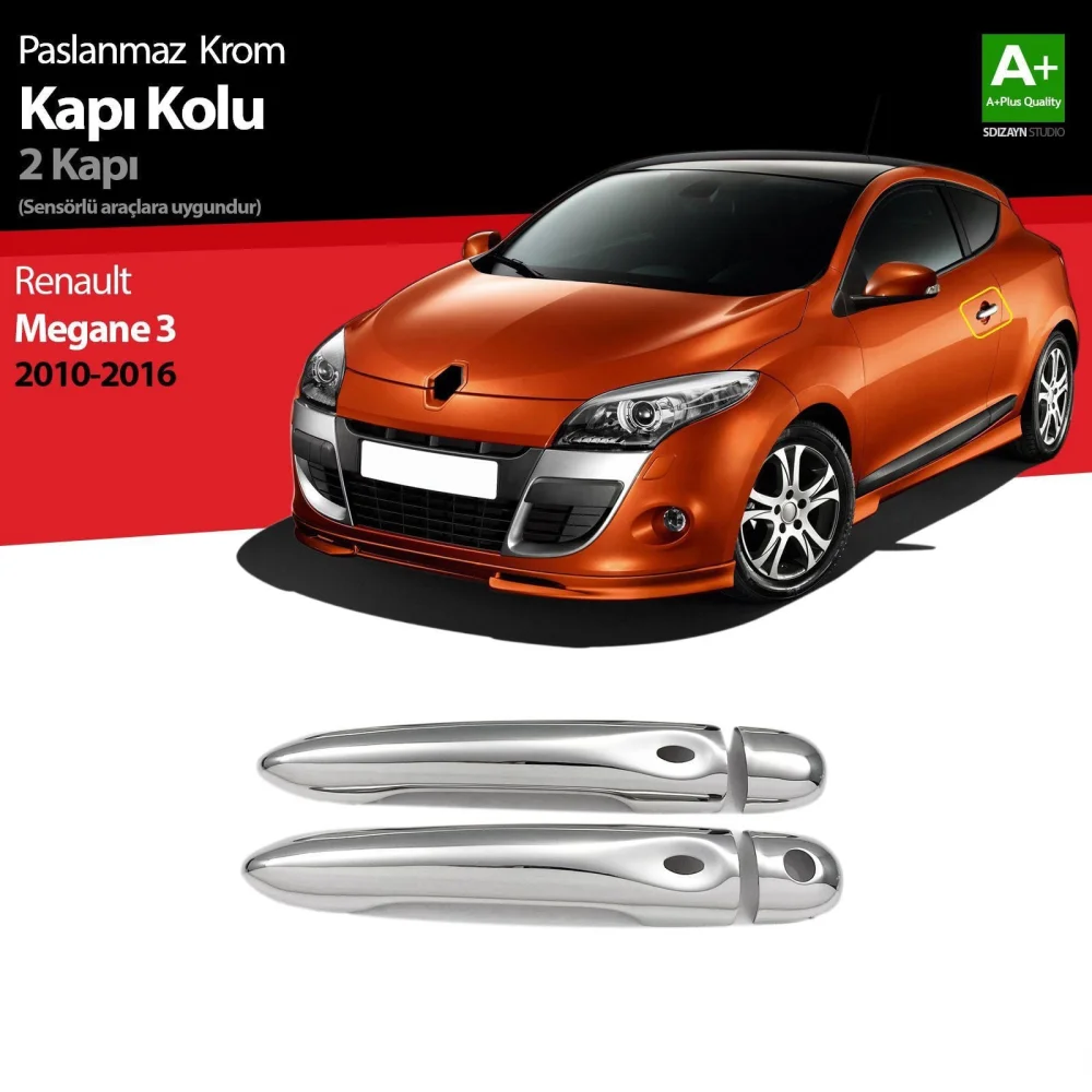 Drs Tuning Renault Megane 3 Krom Kapı Kolu 2 Kapı Sensörlü 2010-2016