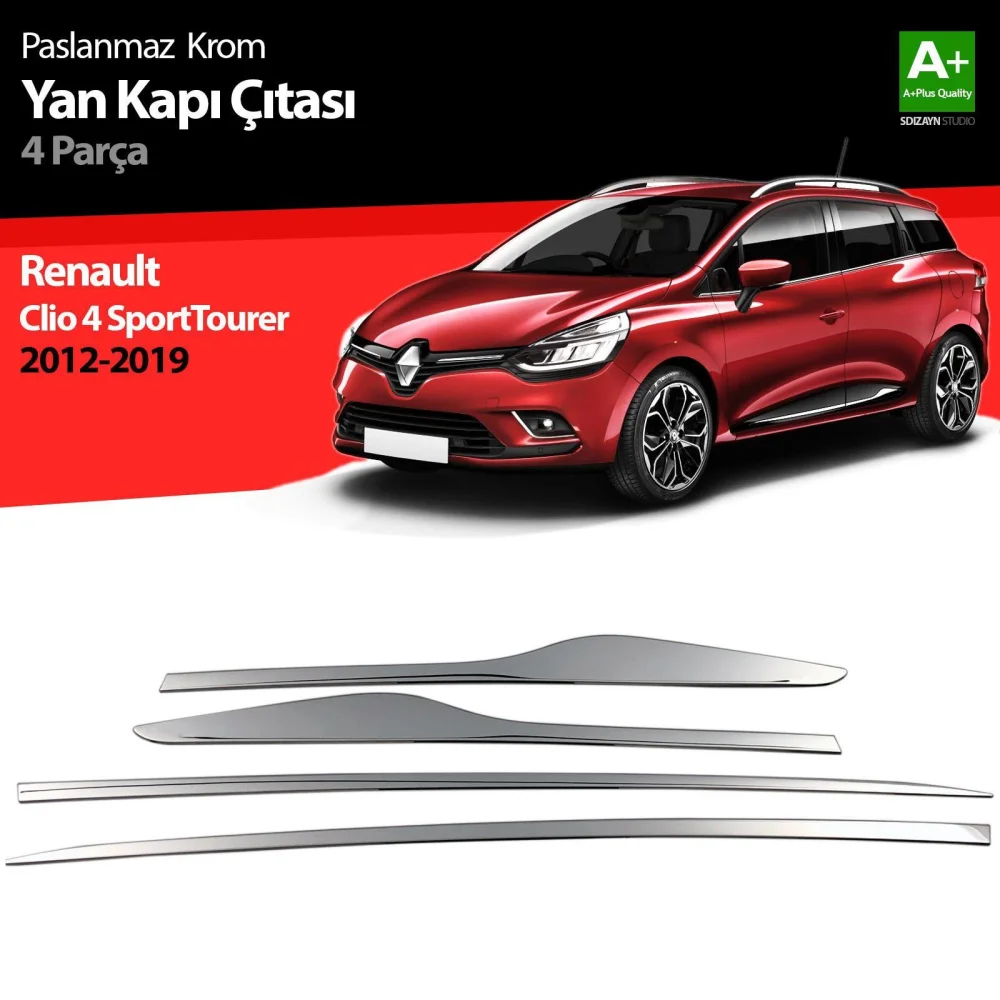 Drs Tuning Renault Clio 4 Sporttourer Krom Yan Kapı Çıtası 4 Prç. 2012-2019