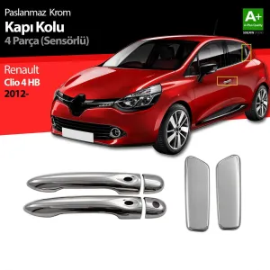 S-Dizayn Renault Clio 4 HB Krom Kapı Kolu 4 Kapı 2012-2019 SensörlüAraca &Ouml;zel Krom Aksesuar&Uuml;r&uuml;n &Ouml;zellikleri:Krom &uuml;r&uuml;nler ara&ccedi