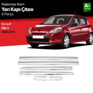 S-Dizayn Renault Clio 3 HB Krom Yan Kapı Çıtası 6 Prç 2006-2012Araca &Ouml;zel Krom Aksesuar&Uuml;r&uuml;n &Ouml;zellikleri:Krom &uuml;r&uuml;nler ara&ccedil; &