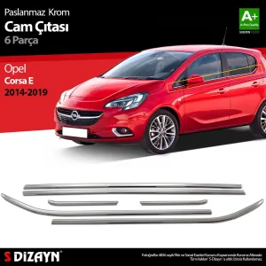 S-Dizayn Opel Corsa E Krom Cam Çıtası 6 Prç. 2015-2019Araca &Ouml;zel Krom Aksesuar&Uuml;r&uuml;n &Ouml;zellikleri:Krom &uuml;r&uuml;nler ara&ccedil; &uuml;zeri