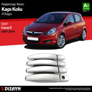 S-Dizayn Opel Corsa D Krom Kapı Kolu 4 Kapı 2007-2014Araca &Ouml;zel Krom Aksesuar&Uuml;r&uuml;n &Ouml;zellikleri:Krom &uuml;r&uuml;nler ara&ccedil; &uuml;zerin