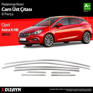Drs Tuning Opel Astra K Hb Krom Cam Üst Çıta 8 Prç. 2015-2022