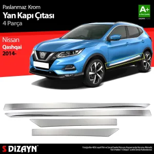 S-Dizayn Nissan Qashqai Krom Yan Kapı Çıtası 4 Prç 2014-2021Araca &Ouml;zel Krom Aksesuar&Uuml;r&uuml;n &Ouml;zellikleri:Krom &uuml;r&uuml;nler ara&ccedil; &uum