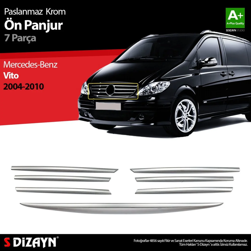 Drs Tuning Mercedes Vito Krom Ön Panjur 7 Prç 2004-2010