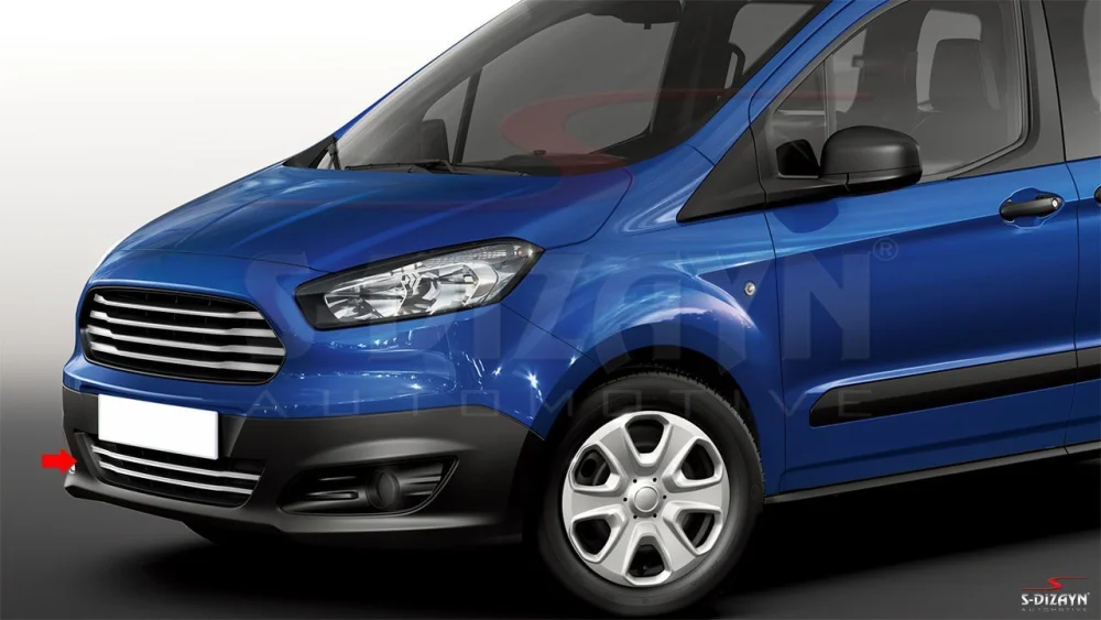 Drs Tuning Ford Courier Krom Ön Tampon Çıta 2 Prç. Orj Model Geniş Model 2014-2017
