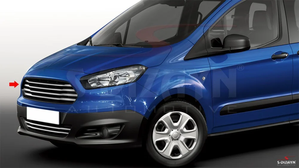 Ford Courier Uyumlu Krom Ön Panjur 4 Parça. Orj Model 2014-2017