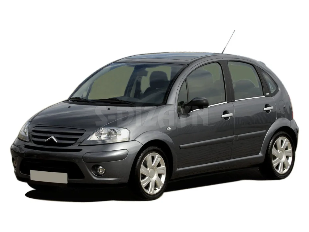 Citroen C3 Uyumlu Krom Cam Çıtası 4 Parça 2002-2009