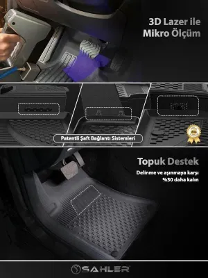 Renault Clio 6 2026 ve Sonrası Uyumlu SAHLER 4.5D Premium Havuzlu Oto Paspas thumb 5