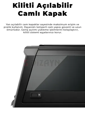 SDX Isuzu D-Max Aluminyum Pro Camlı Kasa Kabin 2019 Üzeri thumb 2