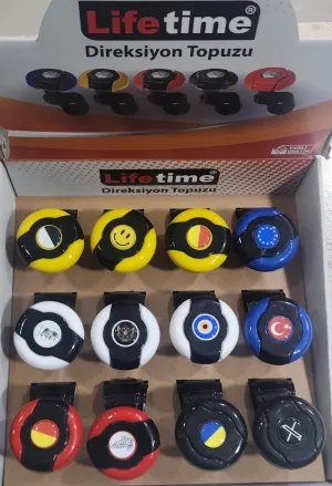 Sarı-Siyah Dönebilen Vites Topuzu Nazar Boncuğu Stickerlı thumb 3