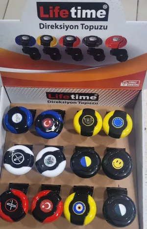 Kırmızı-Siyah Dönebilen Vites Topuzu Karakter Stickerlı thumb 2