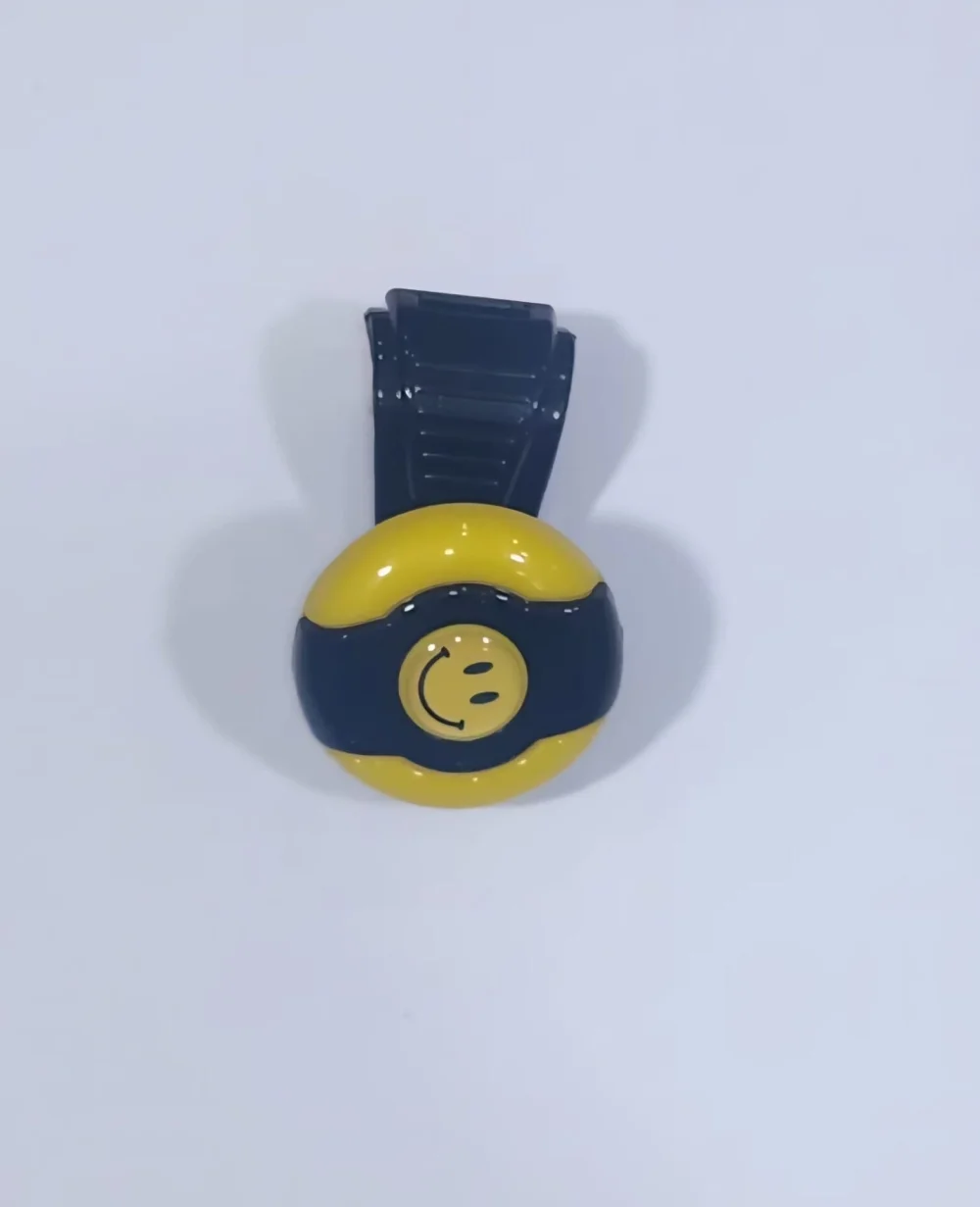 Sarı-Siyah Dönebilen Vites Topuzu Gülen Yüz Stickerlı