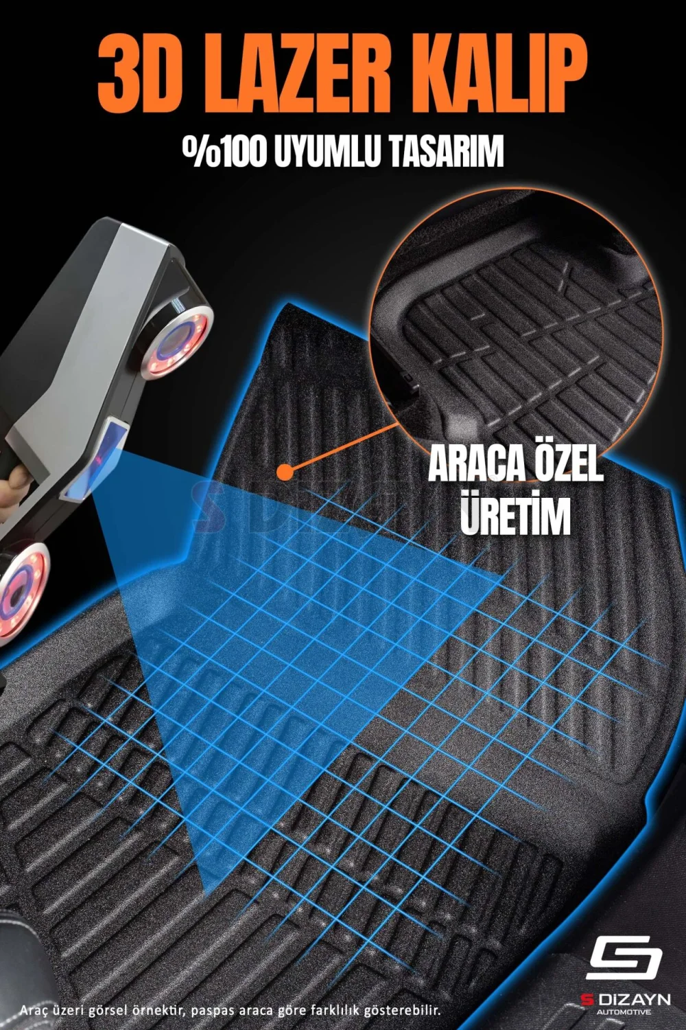 Drs Tuning Citroen Berlingo Panelvan 3D Pro Havuzlu Ön 2'li Paspas 2019 Üzeri A+ Kalite