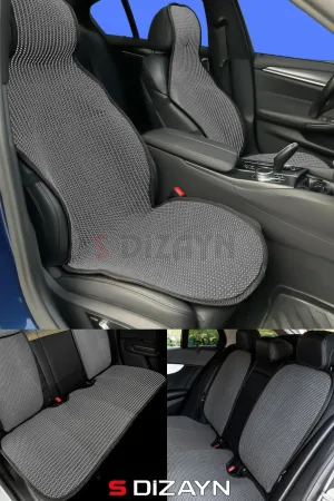 S-Dizayn Oto Koltuk Koruyucu Kılıf Set Füme Universal 2+3 Parça Ön Arka thumb 1