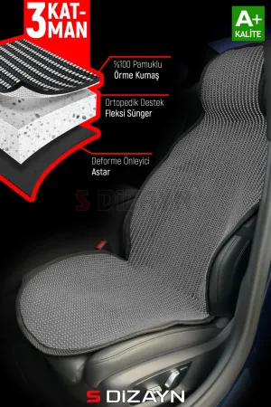 S-Dizayn Oto Koltuk Koruyucu Kılıf Set Füme Universal 2+3 Parça Ön Arka thumb 2