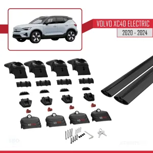 Volvo XC40 (Elektrikli) 2020 ve Sonrası ile uyumlu ACE-2 Ara Atkı Tavan Barı SİYAH thumb 4