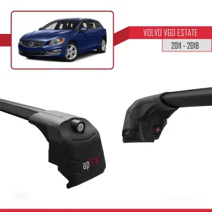 Volvo V60 ESTATE 2011-2018 Arası ile uyumlu ACE-2 Ara Atkı Tavan Barı SİYAH - Görsel 3