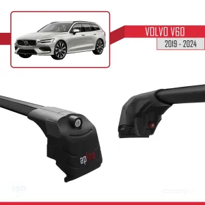 Volvo V60 2019 ve Sonrası ile uyumlu ACE-2 Ara Atkı Tavan Barı SİYAH - Görsel 2